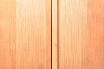 アンティーク建具　杉材　美しい柾目が目を引く板戸2枚セット(引き戸、建具)(R-059208)