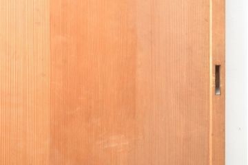 アンティーク建具　杉材　美しい柾目が目を引く板戸2枚セット(引き戸、建具)(R-059208)