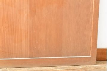 アンティーク建具　杉材　美しい柾目が目を引く板戸2枚セット(引き戸、建具)(R-059208)