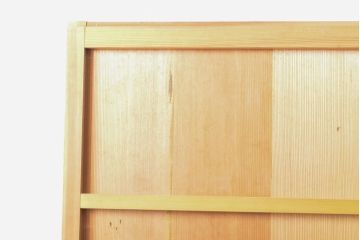 アンティーク建具　杉材　美しい柾目が目を引く板戸2枚セット(引き戸、建具)(R-059208)