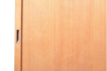 アンティーク建具　杉材　美しい柾目が目を引く板戸2枚セット(引き戸、建具)(R-059209)