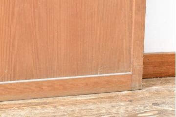 アンティーク建具　杉材　美しい柾目が目を引く板戸2枚セット(引き戸、建具)(R-059209)