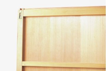 アンティーク建具　杉材　美しい柾目が目を引く板戸2枚セット(引き戸、建具)(R-059209)