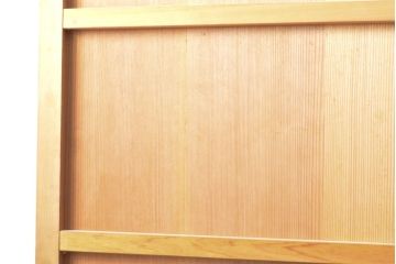 アンティーク建具　杉材　美しい柾目が目を引く板戸2枚セット(引き戸、建具)(R-059209)