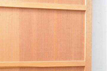 アンティーク建具　杉材　美しい柾目が目を引く板戸2枚セット(引き戸、建具)(R-059209)
