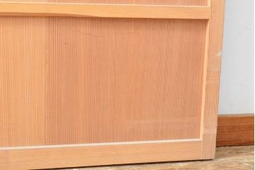 アンティーク建具　杉材　美しい柾目が目を引く板戸2枚セット(引き戸、建具)(R-059209)