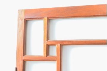アンティーク建具　昭和初期　大正ロマンの雰囲気香るガラス扉1枚(ドア、木製ドア、建具)(R-059212)