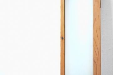 アンティーク建具　昭和初期　大正ロマンの雰囲気香るガラス扉1枚(ドア、木製ドア、建具)(R-059212)