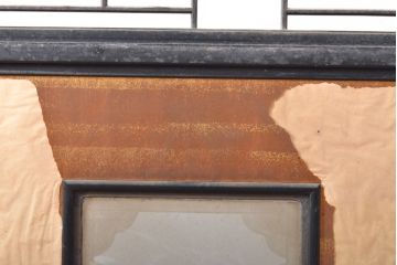 和製アンティーク　大正ロマン　透かし彫り　随所にみられる意匠が魅力的な衝立て(パーテーション、つい立て、間仕切り)(R-059220)