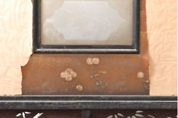 和製アンティーク　大正ロマン　透かし彫り　随所にみられる意匠が魅力的な衝立て(パーテーション、つい立て、間仕切り)(R-059220)