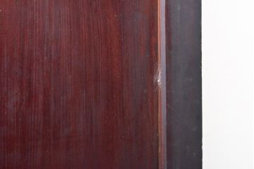 アンティーク建具　総欅(ケヤキ)材　重厚感のある佇まいが魅力の蔵戸1枚(玄関戸、引き戸、建具)(R-059225)
