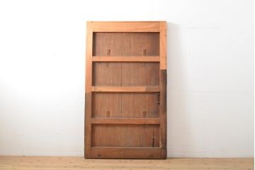アンティーク建具　総欅(ケヤキ)材　重厚感のある佇まいが魅力の蔵戸1枚(玄関戸、引き戸、建具)(R-059225)