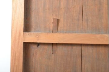 アンティーク建具　総欅(ケヤキ)材　重厚感のある佇まいが魅力の蔵戸1枚(玄関戸、引き戸、建具)(R-059225)