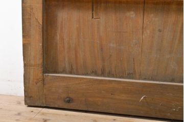アンティーク建具　総欅(ケヤキ)材　重厚感のある佇まいが魅力の蔵戸1枚(玄関戸、引き戸、建具)(R-059225)