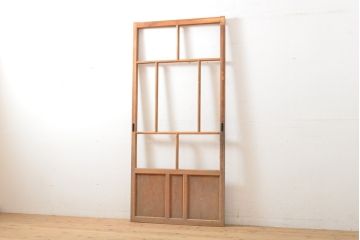 アンティーク建具　大正ロマン　ノスタルジックな雰囲気を醸し出すガラス戸1枚(引き戸、建具)(R-059227)