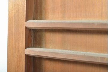 アンティーク建具　横桟付き　温かみを感じる杉材製扉(ドア、板戸、建具)(R-059230)