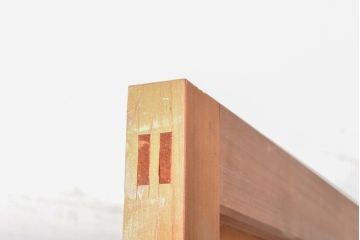 アンティーク建具　横桟付き　温かみを感じる杉材製扉(ドア、板戸、建具)(R-059230)