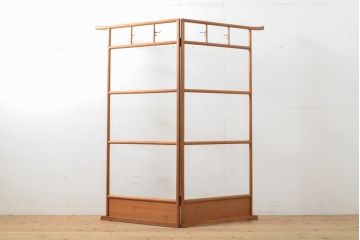 和製アンティーク　桑材　シンプルなデザインで馴染みやすい衣桁(衣装掛け、着物掛け、ハンガーラック)(R-059231)