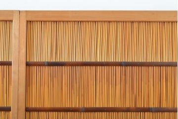アンティーク建具　民芸家具　情緒豊かな佇まいが魅力の御簾戸4枚セット(建具、簾戸、簀戸、葭戸、夏障子、すど、葦戸)(R-059232)