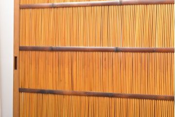 アンティーク建具　民芸家具　情緒豊かな佇まいが魅力の御簾戸4枚セット(建具、簾戸、簀戸、葭戸、夏障子、すど、葦戸)(R-059232)