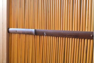 アンティーク建具　民芸家具　情緒豊かな佇まいが魅力の御簾戸4枚セット(建具、簾戸、簀戸、葭戸、夏障子、すど、葦戸)(R-059232)