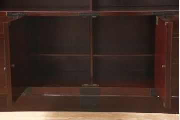 中古　美品　二本松工藝館　田中家具　重厚感ある佇まいが魅力的なサイドボード(リビングボード、戸棚、収納棚)(R-059244)