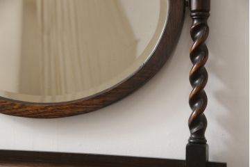 イギリスアンティーク　オーク材　品のあるデザインが魅力的な小振りなドレッシングチェスト(ドレッサー、鏡台)(R-059250)