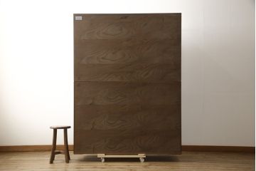 中古　美品　岩谷堂箪笥　北国2号　重厚な雰囲気の収納棚付き衣装箪笥(整理タンス、和タンス、引き出し、上下バラ売り可能)(定価約96万円)(R-059256)
