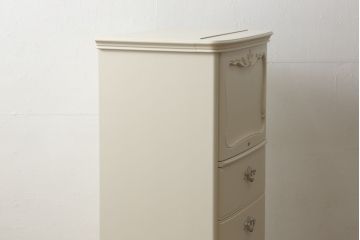 中古　超美品　松永工房　カンティーニュシリーズ　優雅な雰囲気を醸し出す縦型ジュエリーチェスト(定価約23万円)(小物収納、引き出し)(R-059258)