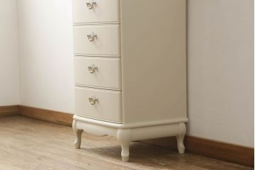 中古　超美品　松永工房　カンティーニュシリーズ　優雅な雰囲気を醸し出す縦型ジュエリーチェスト(定価約23万円)(小物収納、引き出し)(R-059258)