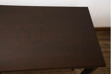和製ビンテージ　希少な絶版品!　北海道民芸家具　シンプルなデザインの平机(ワークデスク、在宅ワーク用、作業台、ヴィンテージ)(R-059261)