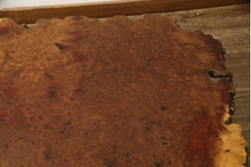 和製ビンテージ　花梨(カリン材)　貴重な鳥眼杢の木肌が魅力的な座卓(ローテーブル、ヴィンテージ)(R-059262)