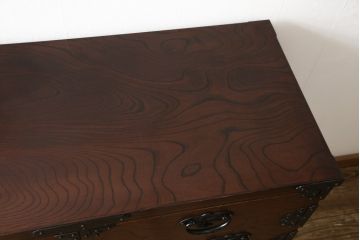 中古　美品　岩谷堂箪笥　桜木作　野郎タンス5段100　重厚な雰囲気漂う衣装箪笥(定価約45万円)(和タンス、整理箪笥、引き出し)(R-059264)