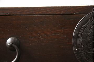 和製アンティーク　杢目の良い前面欅(ケヤキ)材　丁度良いサイズ感が魅力的な仙台箪笥(和タンス、衣装たんす、収納箪笥、整理箪笥、引き出し)(R-059265)