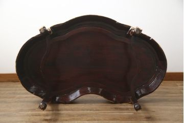 ヴィンテージ家具　超激レア!!　中国美術　王座デザイン　皇帝　まるで美術品のよう、黄金に輝く龍の彫刻が魅力的なセンターテーブル(コーヒーテーブル、ローテーブル、リビングテーブル、ビンテージ)(R-059283)