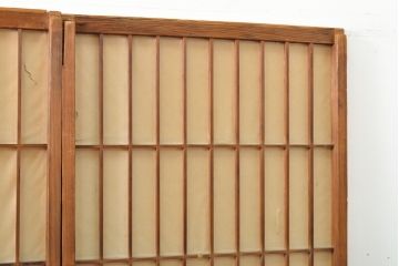 アンティーク建具　和の雰囲気を演出する縦額入り障子戸4枚セット(引き戸、建具)(R-059289)