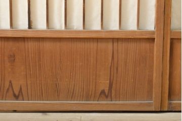 アンティーク建具　和の雰囲気を演出する縦額入り障子戸4枚セット(引き戸、建具)(R-059289)
