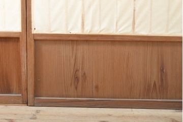 アンティーク建具　和の雰囲気を演出する縦額入り障子戸4枚セット(引き戸、建具)(R-059289)