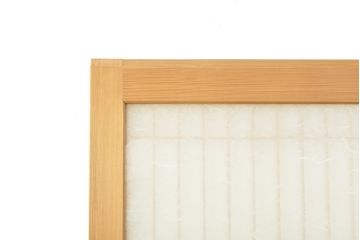 中古　美品　最高級　シンメトリーなデザインが目を引く組子入りガラス帯戸2枚セット(帯戸、引き戸、ガラス戸、建具)(R-059305)