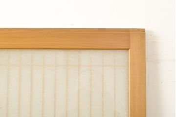 中古　美品　最高級　シンメトリーなデザインが目を引く組子入りガラス帯戸2枚セット(帯戸、引き戸、ガラス戸、建具)(R-059305)