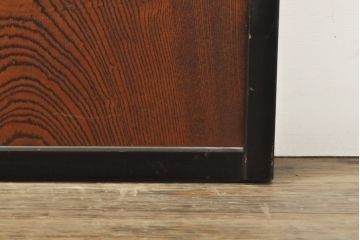アンティーク建具　黒い框がモダンな印象を高める障子戸4枚セット(引き戸、建具)(R-059310)