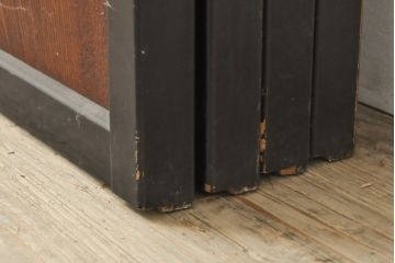 アンティーク建具　黒い框がモダンな印象を高める障子戸4枚セット(引き戸、建具)(R-059310)