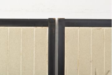 アンティーク建具　黒い框がモダンな印象を高める障子戸4枚セット(引き戸、建具)(R-059310)