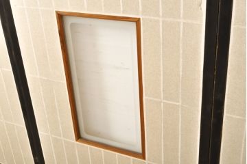 アンティーク建具　黒い框がモダンな印象を高める障子戸4枚セット(引き戸、建具)(R-059310)