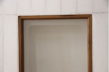アンティーク建具　黒い框がモダンな印象を高める障子戸4枚セット(引き戸、建具)(R-059310)