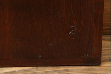 中古　美品　松本民芸家具　クラシカルな雰囲気漂う上品なウォールミラー(姿見、壁掛け鏡)(R-059312)