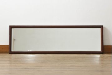 中古　美品　松本民芸家具　クラシカルな雰囲気漂う上品なウォールミラー(姿見、壁掛け鏡)(R-059312)