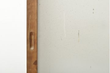 アンティーク建具　昭和初期　お洒落な格子が目を引くすりガラス入りガラス戸2枚セット(引き戸、建具)(R-059316)