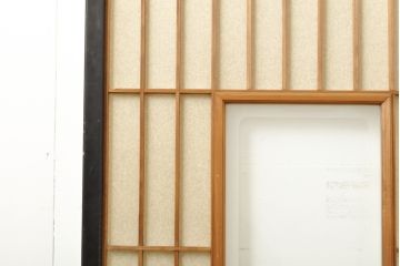 アンティーク建具　黒い框がモダンな印象を高める障子戸4枚セット(引き戸、建具)(R-059319)