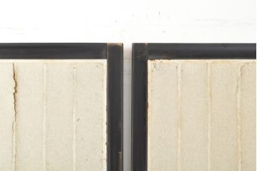アンティーク建具　黒い框がモダンな印象を高める障子戸4枚セット(引き戸、建具)(R-059319)